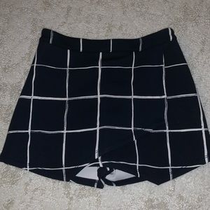 Navy Plaid Skort